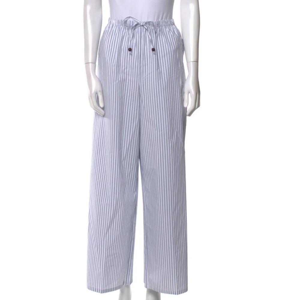 Cristian Lacroix Striped Cotton Pants Small